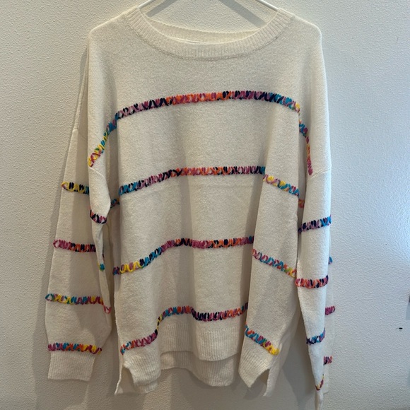 Staccato Always In The Lead White Sweater L - Picture 1 of 7